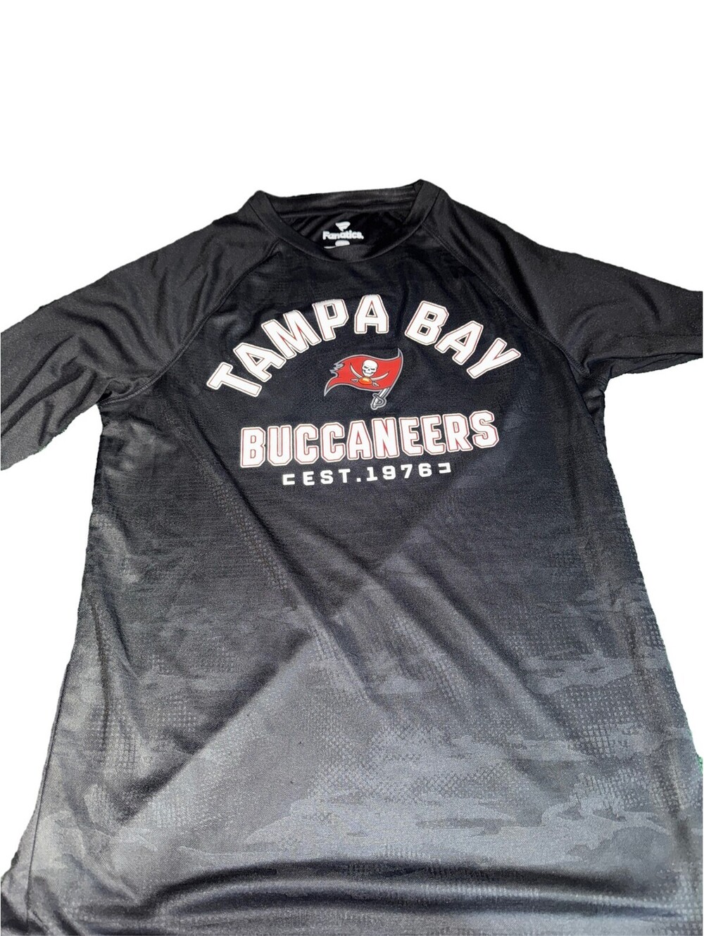 Fanatics Tampa Bay Buccaneers Football T-Shirt Mens Black Short Sleeve